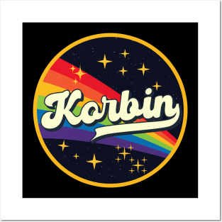 Korbin // Rainbow In Space Vintage Style Posters and Art